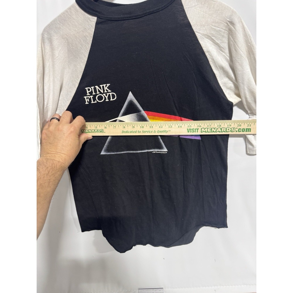 Vintage 1987 Tour Pink Floyd RARE 3/4 Sleeve T Shirt L Made In USA Fast Shipping - Picture 6 of 10